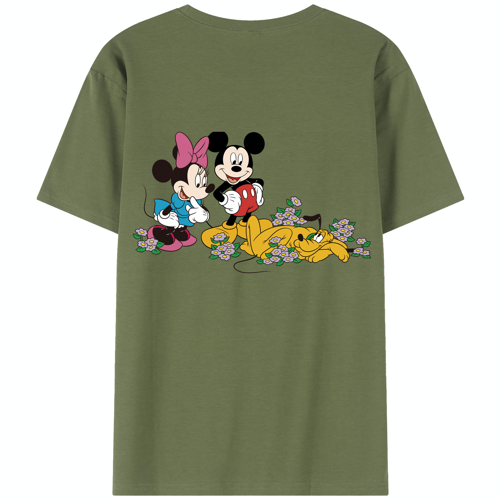 （画像用） ミッキーマウス Mickey Mouse 綿100％半袖Tシャツ（背面プリント）